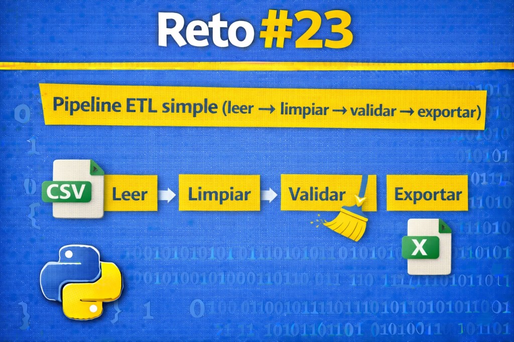 Reto #23 Pipeline ETL simple (leer → limpiar → validar → exportar)