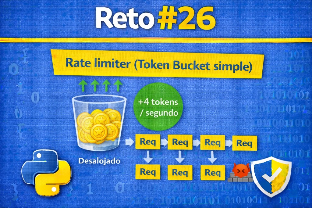 Reto #26 Rate limiter (Token Bucket simple)