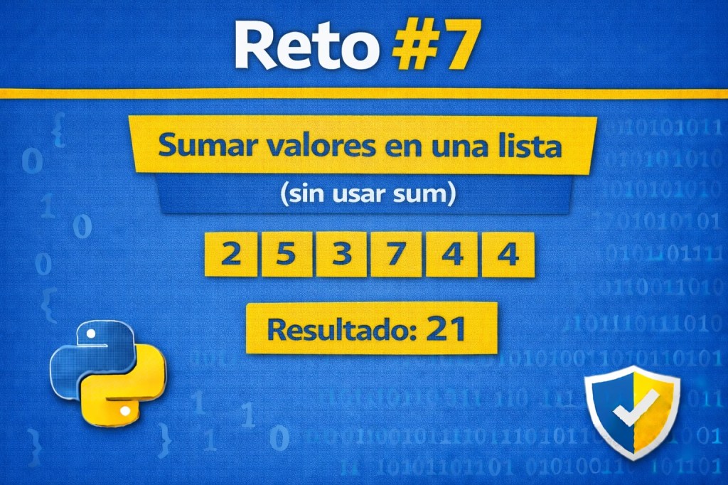 Reto #7 Sumar valores en una lista (sin usar sum)